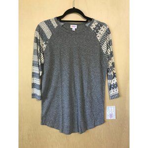 LuLaRoe Randy M Baseball Shirt NWT Gray Exercise